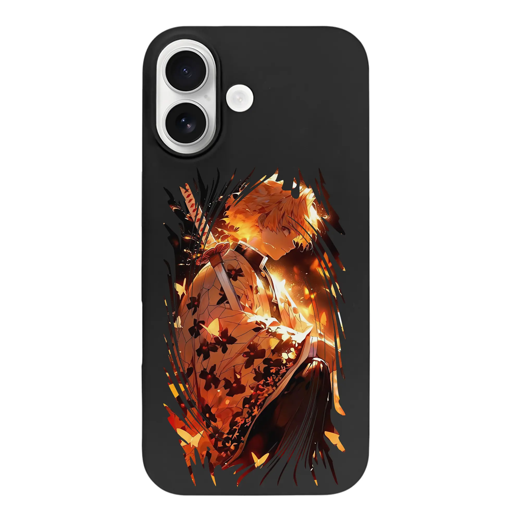 鬼滅の刃 グッズ,我妻 善逸 - iPhone 17 シリーズ シリコンケース 薄型 耐衝撃 指紋防止 ソフトタッチカバー 精密フィット 傷防止 保護ケース iPhone 17/17 Air/17 Pro/17 Pro Max 対応